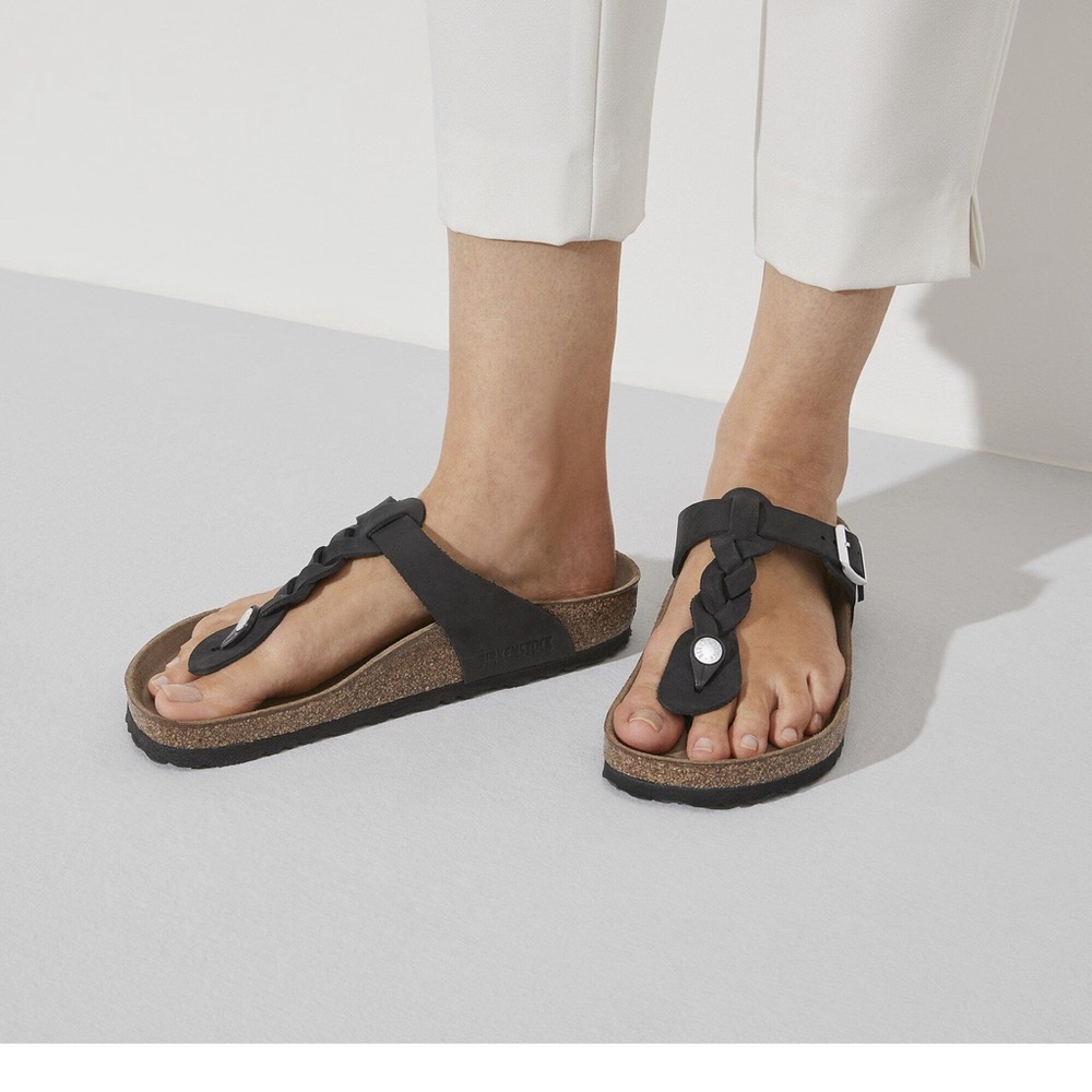 Birkenstock Gizeh Braided Black Women's Sandals - Picture 5 of 14
